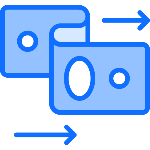 Money flow Generic Blue icon