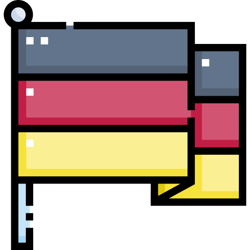 deutsche flagge Detailed Straight Lineal color icon