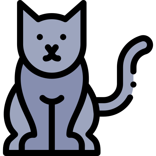 고양이 Detailed Rounded Lineal color icon