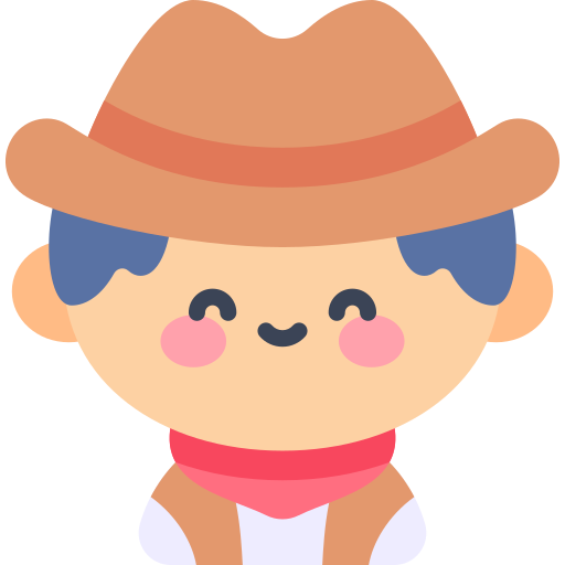 Cowboy Kawaii Flat icon