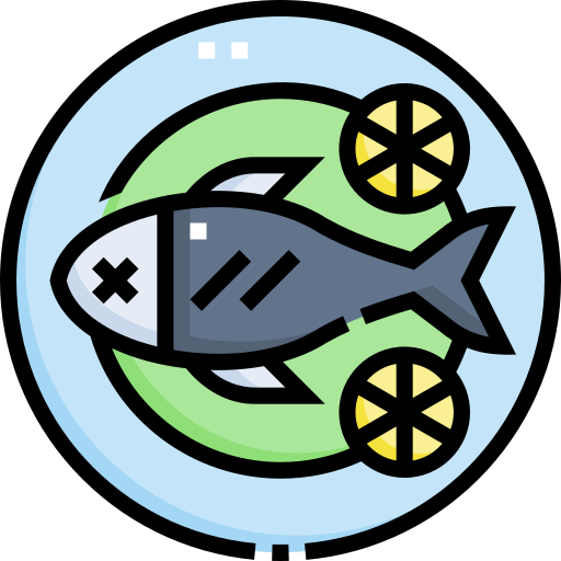 Рыбы Detailed Straight Lineal color иконка