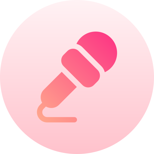 mikrofon Basic Gradient Circular icon