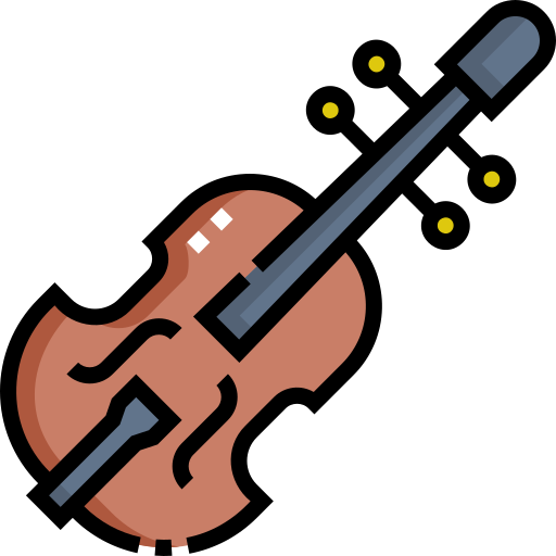 Violin Detailed Straight Lineal color icon