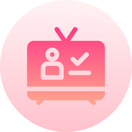 televisor Basic Gradient Circular icono