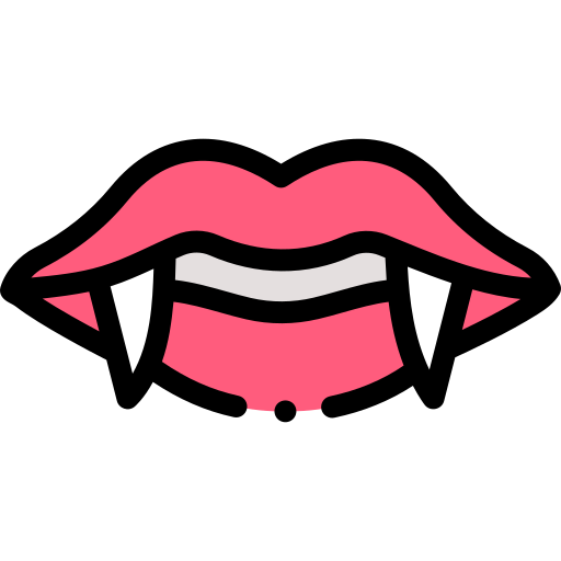 Fangs Detailed Rounded Lineal color icon