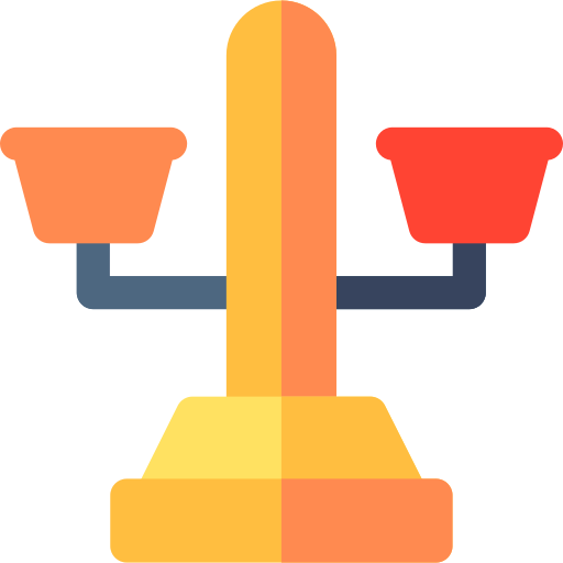 Balance scale Basic Rounded Flat icon