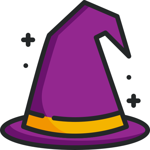 Шляпа ведьмы Generic Outline Color иконка
