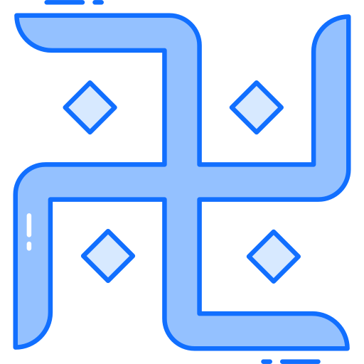 swastika Generic Blue icoon