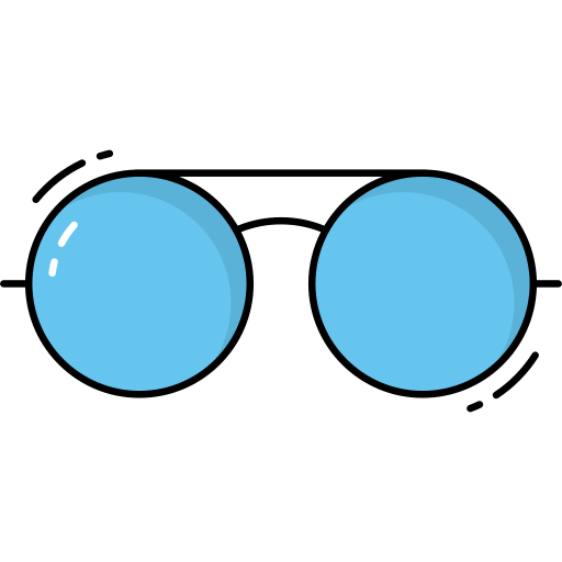 okulary Generic Thin Outline Color ikona
