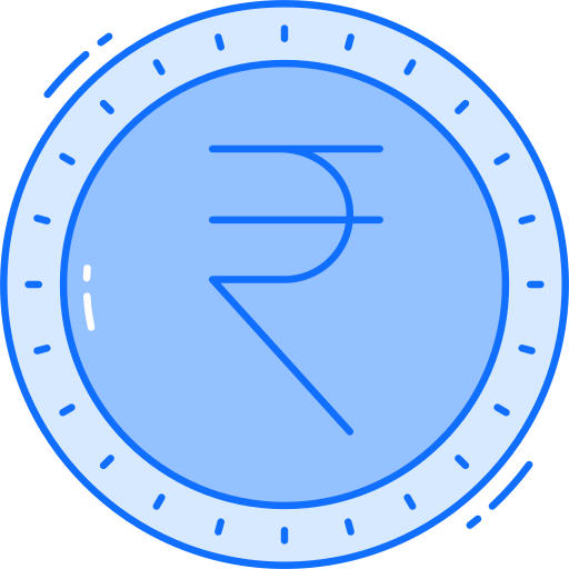 indiase roepie Generic Blue icoon