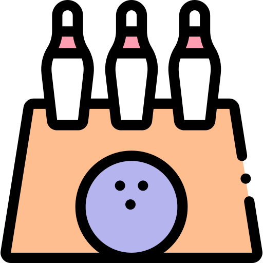 Bowling lane Detailed Rounded Lineal color icon