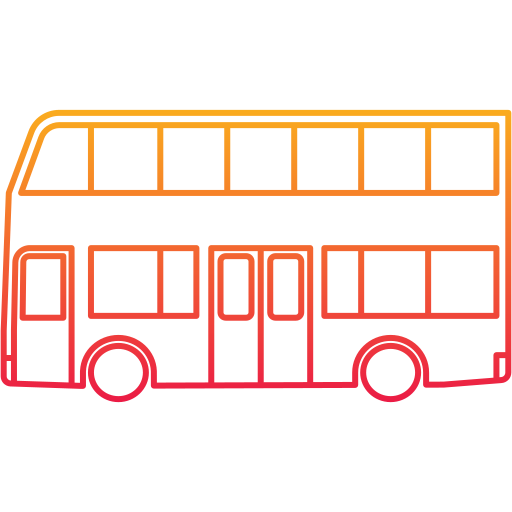 dwupoziomowy autobus Generic Gradient ikona
