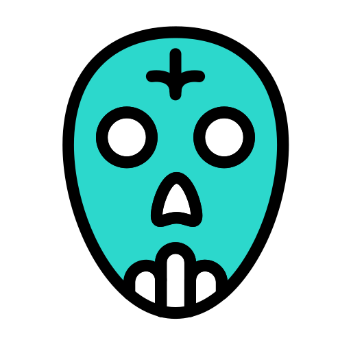 cráneo Vector Stall Lineal Color icono