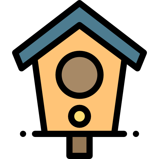 Birdhouse Detailed Rounded Lineal color icon
