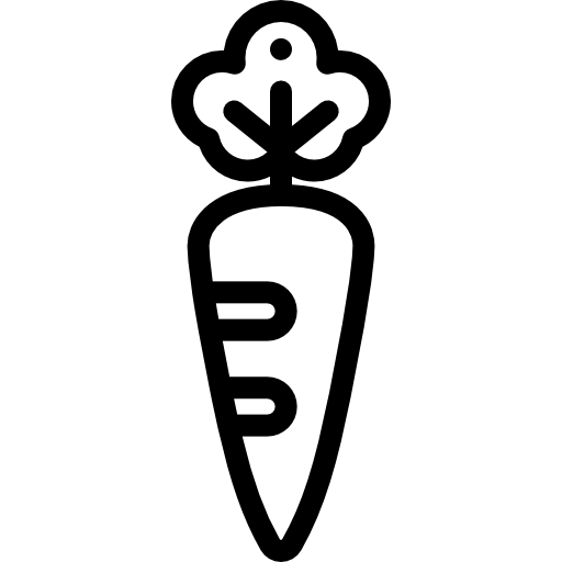 zanahoria Detailed Rounded Lineal icono