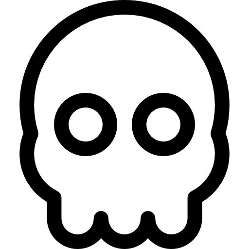 czaszka Basic Rounded Lineal ikona