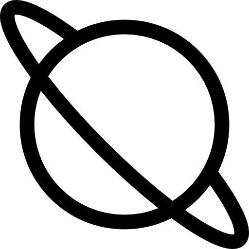 saturno Basic Rounded Lineal icono