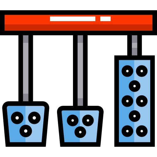 Pedals Detailed Straight Lineal color icon