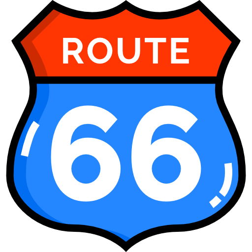 国道66号線 Detailed Straight Lineal color icon