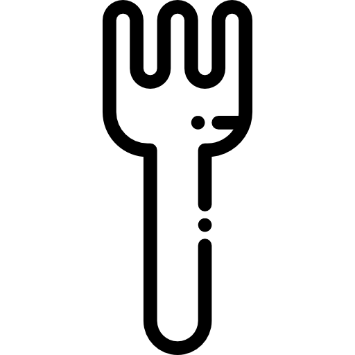포크 Detailed Rounded Lineal icon