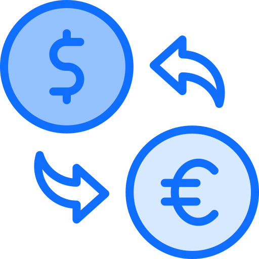 Money exchange Generic Blue icon