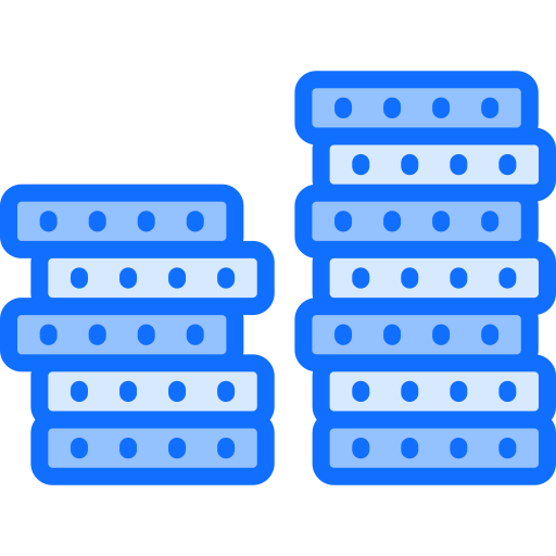Coins stack Generic Blue icon