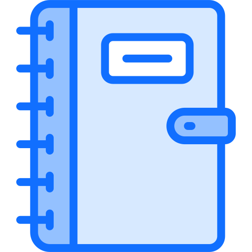 Address book Generic Blue icon