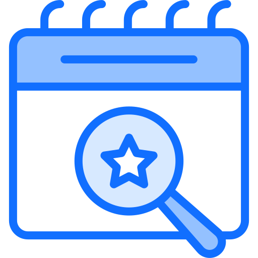 Event analytics Generic Blue icon