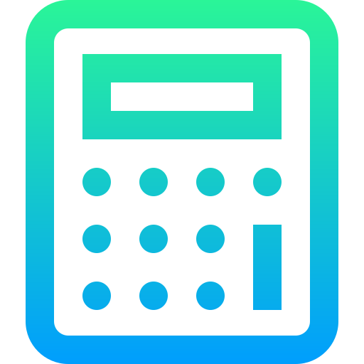 Calculator Super Basic Straight Gradient icon