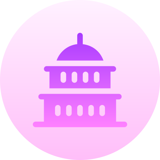 국회 의사당 Basic Gradient Circular icon
