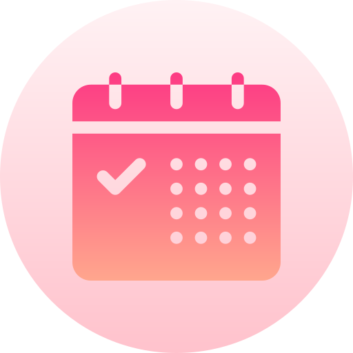 kalender Basic Gradient Circular icon