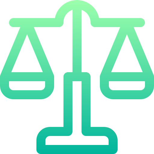 escala de justicia Basic Gradient Lineal color icono