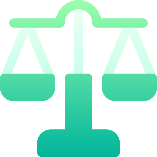 Justice scale Basic Gradient Gradient icon