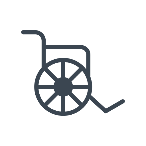 바퀴 달린 의자 Generic Blue icon