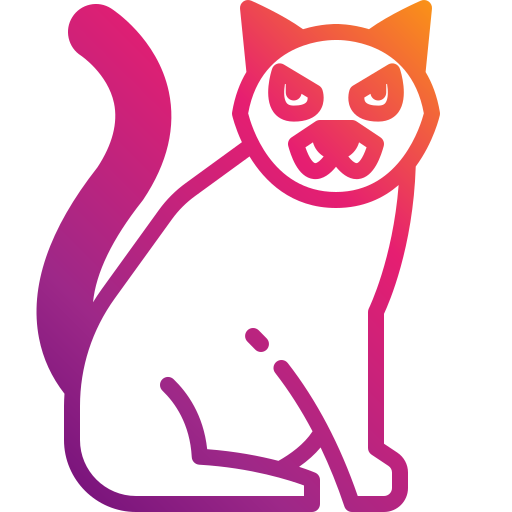 Черный кот Generic Flat Gradient иконка