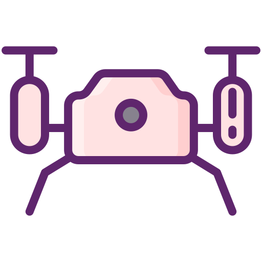 Smart drone Flaticons Lineal Color icon