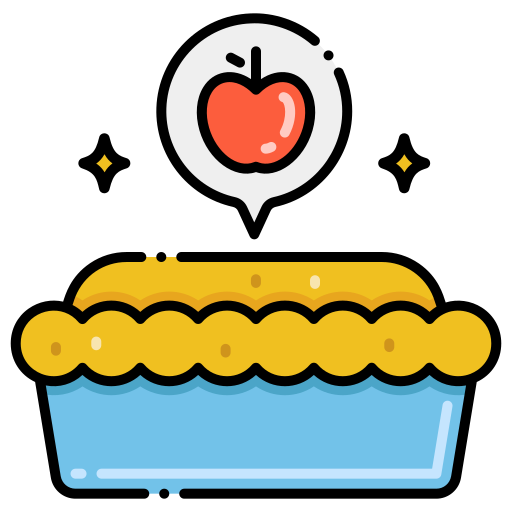 apfelkuchen Flaticons Lineal Color icon