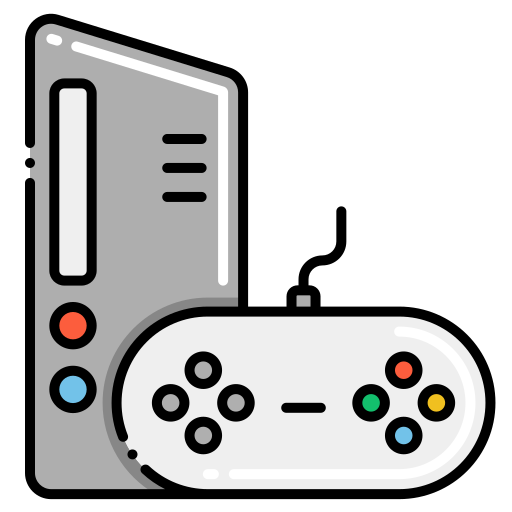 konsola do gier Flaticons Lineal Color ikona