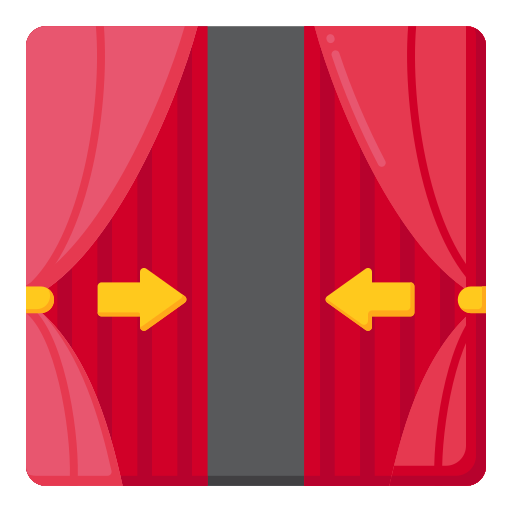 cortina Flaticons Flat icono