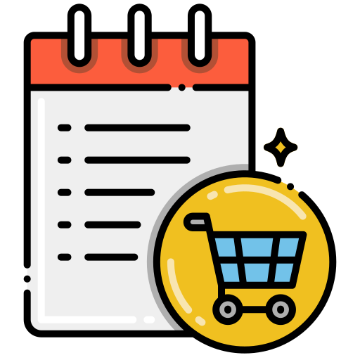 Shopping list Flaticons Lineal Color icon