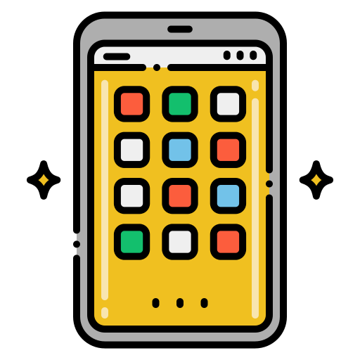 smartphone Flaticons Lineal Color icona