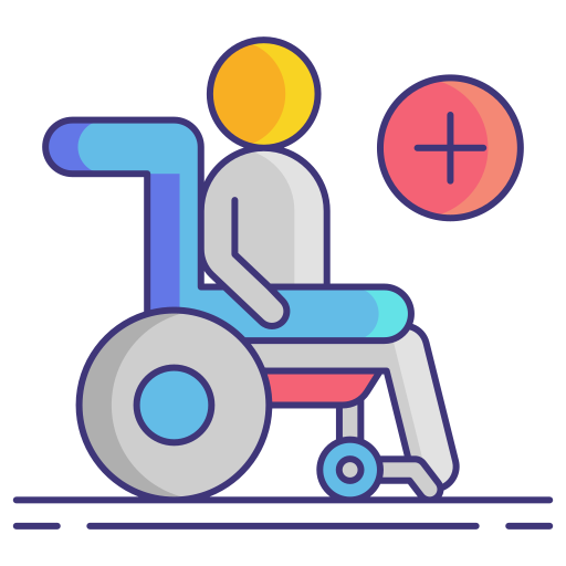 Disability Flaticons Lineal Color icon