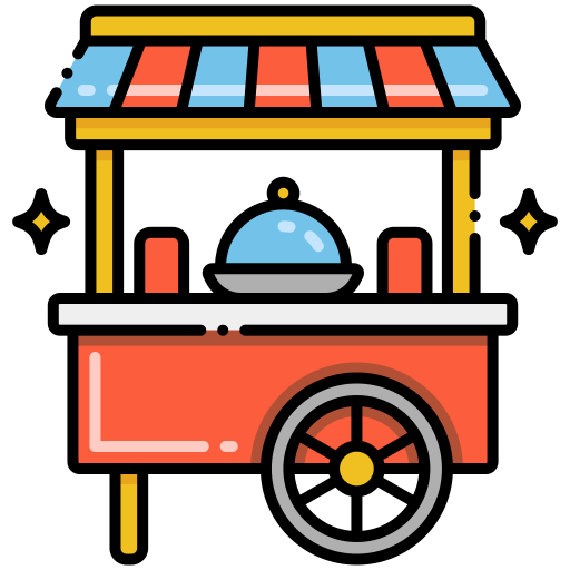 carro de comida Flaticons Lineal Color icono