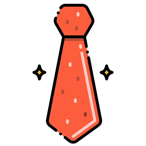 corbata Flaticons Lineal Color icono