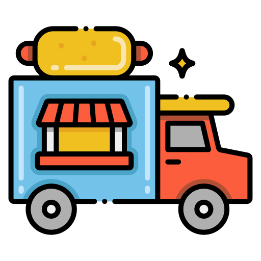 Food truck Flaticons Lineal Color icon