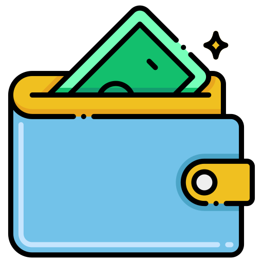 Wallet Flaticons Lineal Color icon