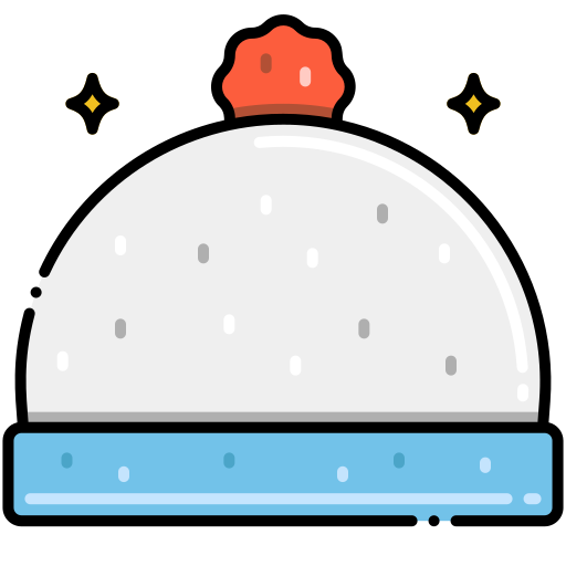 Зимняя шапка Flaticons Lineal Color иконка
