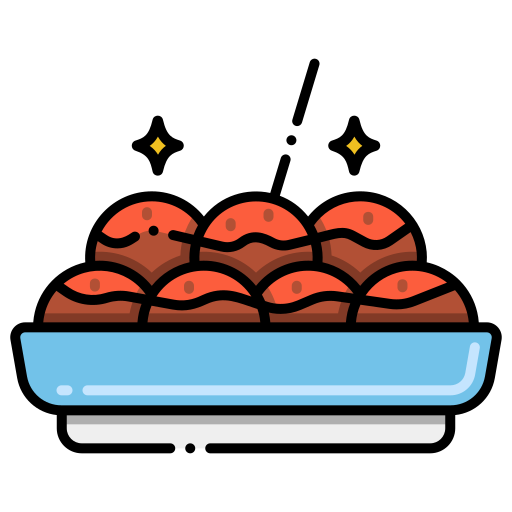 Meatballs Flaticons Lineal Color icon