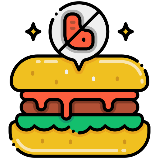 veganistische hamburger Flaticons Lineal Color icoon