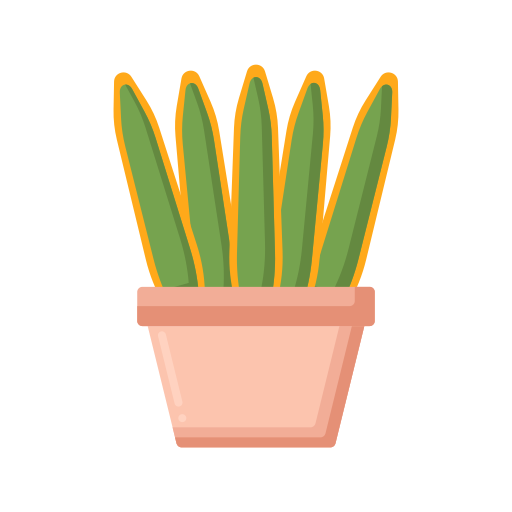 Пестролистное змеиное растение Flaticons Flat иконка